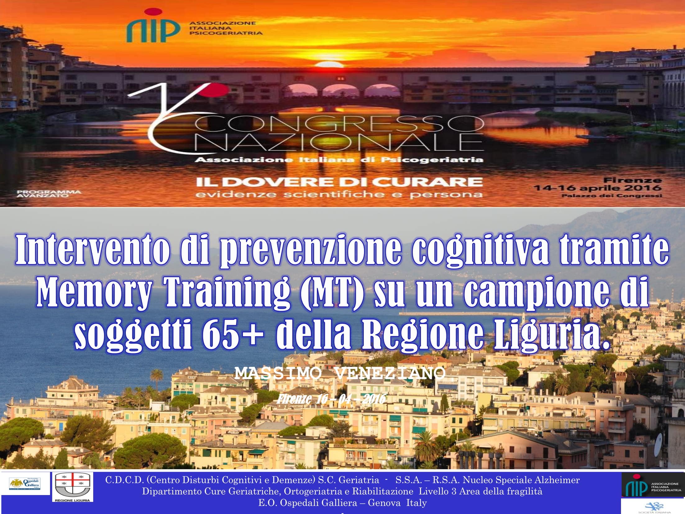 Intervento di prevenzione primaria cognitiva - relazione congresso AIP Firenze 2016